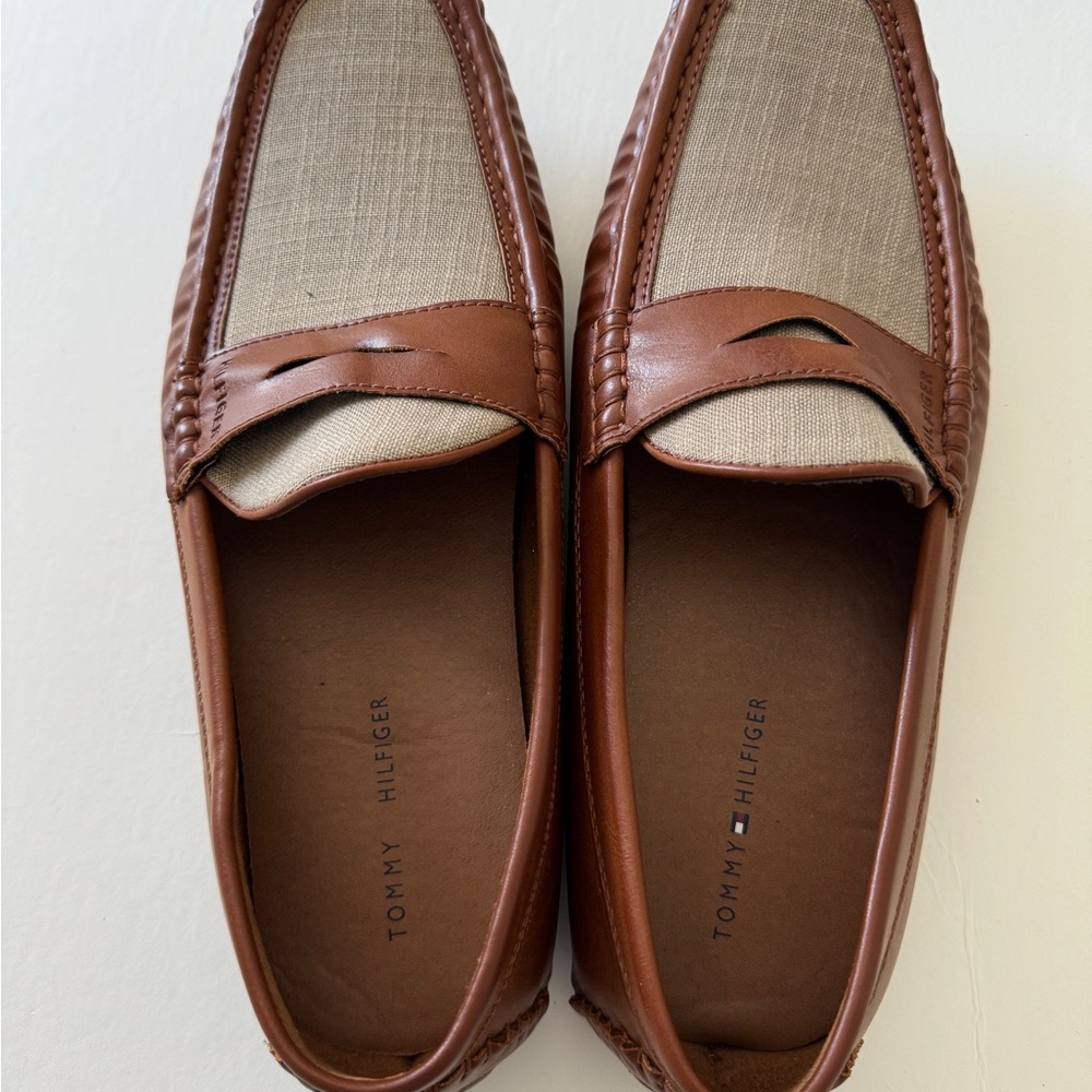 Tommy Hilfiger Tan and Brown Loafers